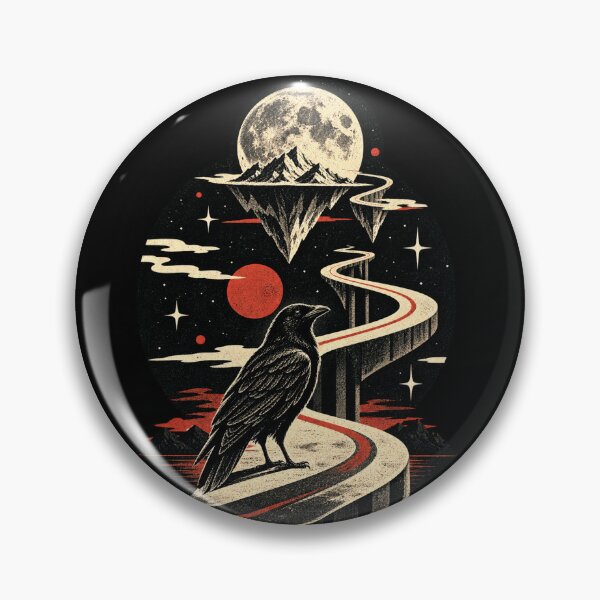 Item preview, Cosmic Raven – Surreal Pathway Illustration designed and sold by Dogandesighn.