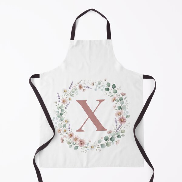 Item preview, Pink Letter X Floral Wreath Monogram designed and sold by ITCHAWAWAA.