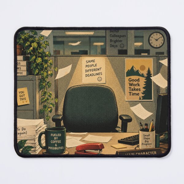 Item preview, Office Sitcom Fan Art – Cubicle Confessional Retro Workplace Mockumentary Design designed and sold by Fanverse Merchandise.