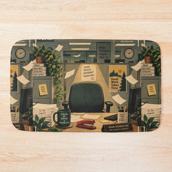 Item preview, Office Sitcom Fan Art – Cubicle Confessional Retro Workplace Mockumentary Design designed and sold by Fanverse Merchandise.