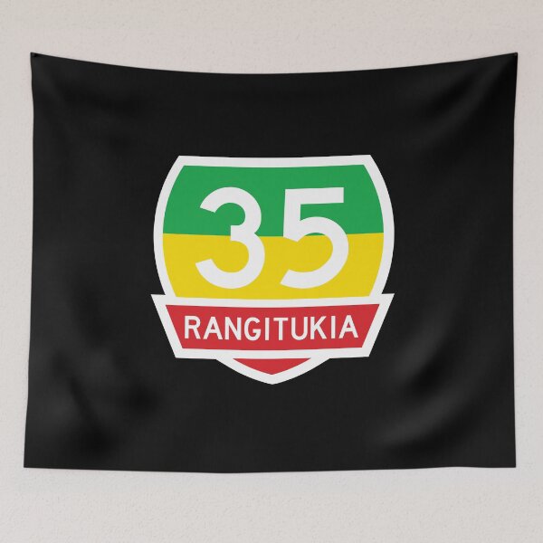 Item preview, Rangitukia highway 35  with Banner- Rasta designed and sold by MY NEW ZEALAND.