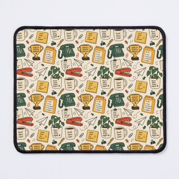 Item preview, Office Sitcom Doodle Pattern – Retro Cubicle Seamless Print for Workplace Fans designed and sold by Fanverse Merchandise.