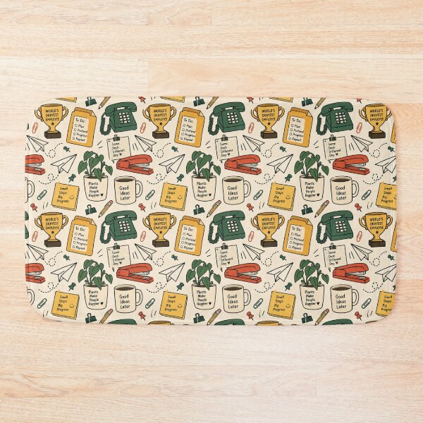 Item preview, Office Sitcom Doodle Pattern – Retro Cubicle Seamless Print for Workplace Fans designed and sold by Fanverse Merchandise.