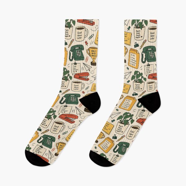 Item preview, Office Sitcom Doodle Pattern – Retro Cubicle Seamless Print for Workplace Fans designed and sold by Fanverse Merchandise.