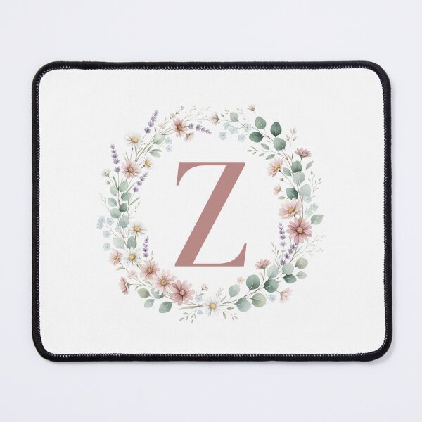 Item preview, Pink Letter Z Floral Wreath Monogram designed and sold by ITCHAWAWAA.