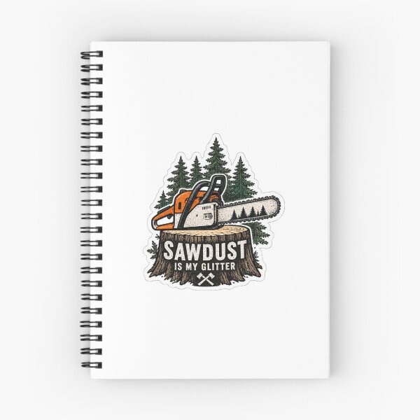 Item preview, Sawdust Is My Glitter Funny Chainsaw Lumberjack designed and sold by trippinimages.