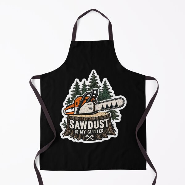 Item preview, Sawdust Is My Glitter Funny Chainsaw Lumberjack designed and sold by trippinimages.