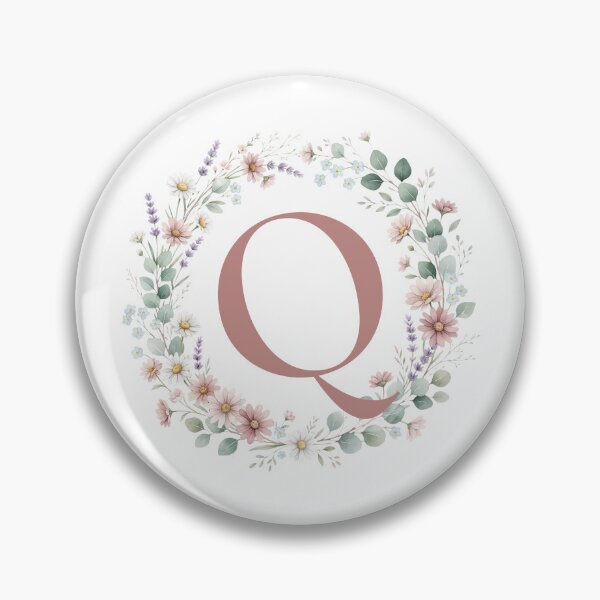 Item preview,  Pink Letter Q Floral Wreath Monogram designed and sold by ITCHAWAWAA.