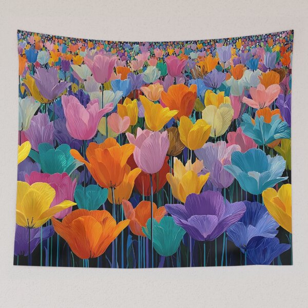 Item preview, Stunning Tulips Bloom Fine Art Botanical Print designed and sold by AutoPopStudio.