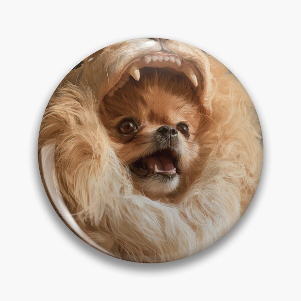Item preview, Pomeranian emerging from the lion's mouth designed and sold by arteseimagenes.