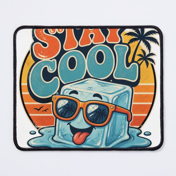 Item preview, Stay Cool Funny Ice Cube Summer Retro Vintage Design designed and sold by Brain shot.