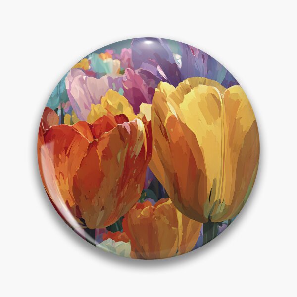 Item preview, Colorful Tulips Flower Field Contemporary Artwork designed and sold by AutoPopStudio.