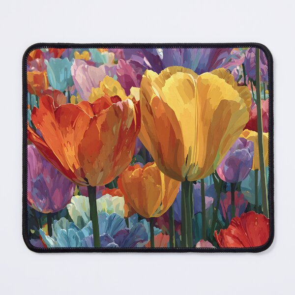 Item preview, Colorful Tulips Flower Field Contemporary Artwork designed and sold by AutoPopStudio.