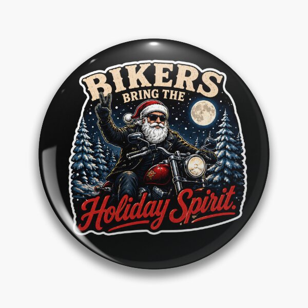 Artikelvorschau, Bikers Bring the Holiday Spirit – Weihnachtsmann Motorrad Weihnachten Biker entworfen und verkauft von SVALANART.