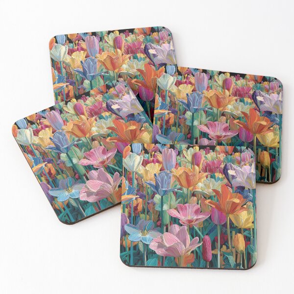 Item preview, Dreamy Tulips Floral Painting Spring Garden Art designed and sold by AutoPopStudio.