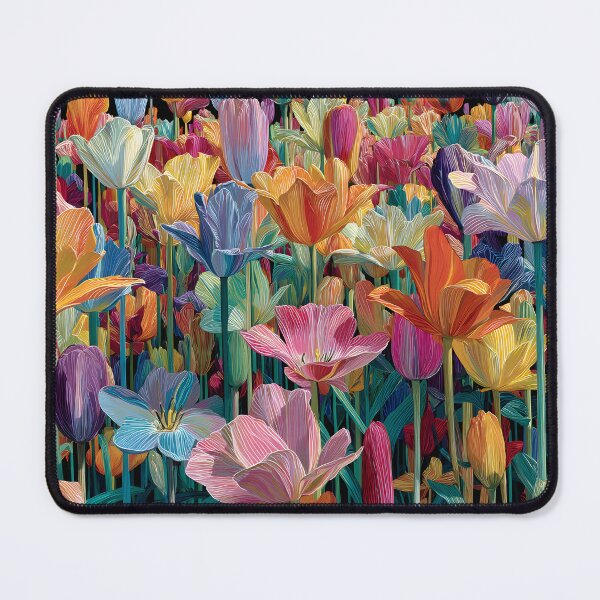Item preview, Dreamy Tulips Floral Painting Spring Garden Art designed and sold by AutoPopStudio.