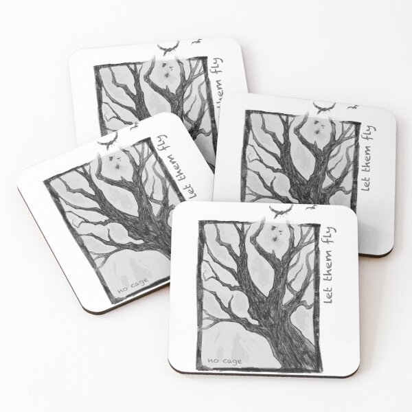 Item preview, Freedom Has No Frame – Dark Side Tree and Flying Birds designed and sold by FromtheEast.