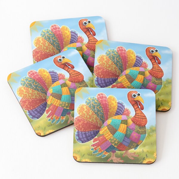 Item preview, Happy Patchwork Turkey: Whimsical Quilted Thanksgiving & Fall Yard Art designed and sold by VibranPalette.
