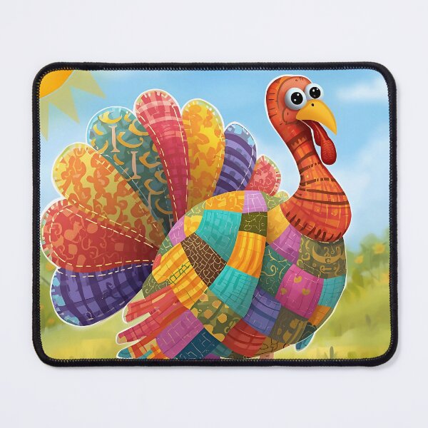 Item preview, Happy Patchwork Turkey: Whimsical Quilted Thanksgiving & Fall Yard Art designed and sold by VibranPalette.