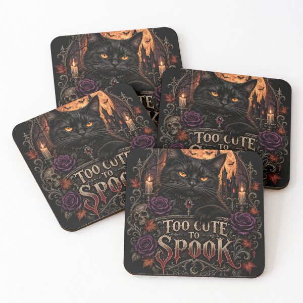 Item preview, Too Cute to Spook – Gothic Black Cat Halloween designed and sold by Meentoos_1.