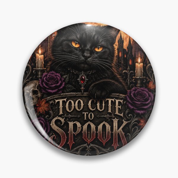 Item preview, Too Cute to Spook – Gothic Black Cat Halloween designed and sold by Meentoos_1.
