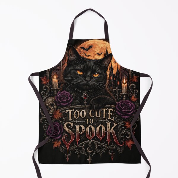 Item preview, Too Cute to Spook – Gothic Black Cat Halloween designed and sold by Meentoos_1.