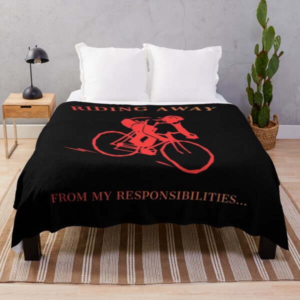 Item preview, Riding Away From My Responsibilities Bicyclist Graphic designed and sold by Nabutami.