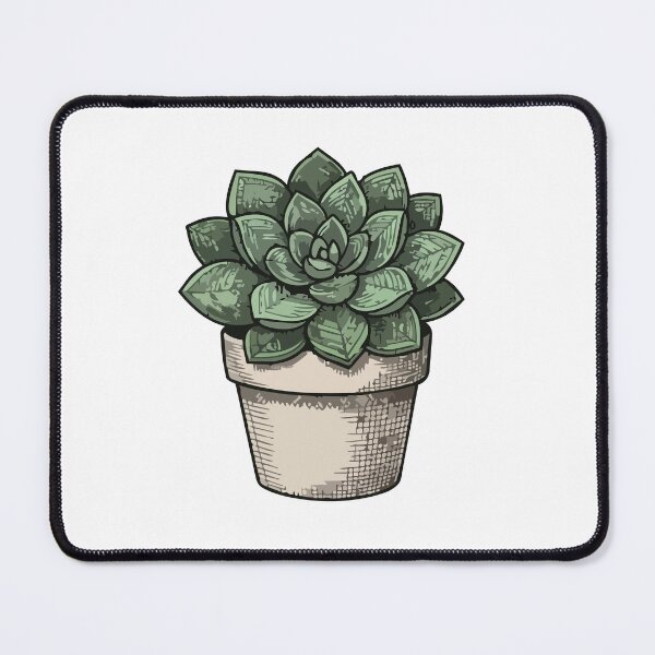 Item preview, Cute Echeveria Succulent Illustration – Green Plant Art designed and sold by KMKDesignStudio.