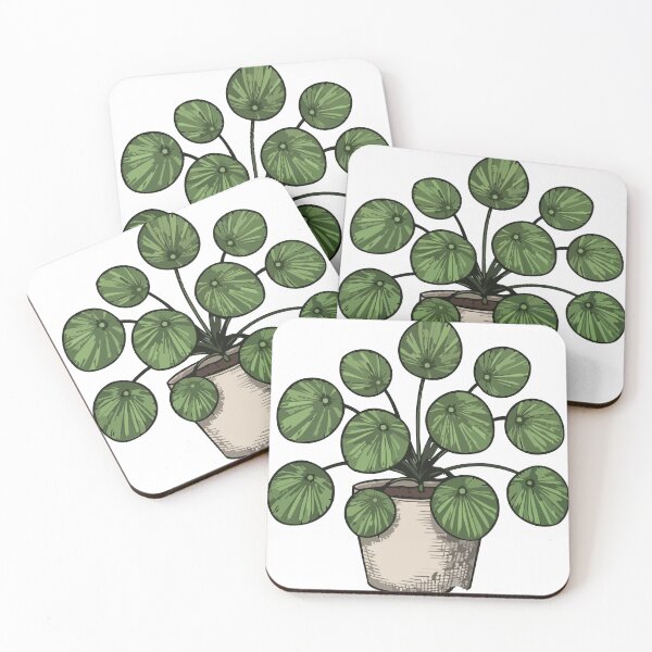 Item preview, Cute Pilea Peperomioides Illustration – Chinese Money Plant Art designed and sold by KMKDesignStudio.