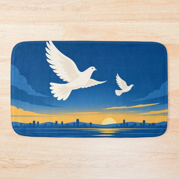 Item preview, White Doves Over Sunset City designed and sold by Creative_Canvas.