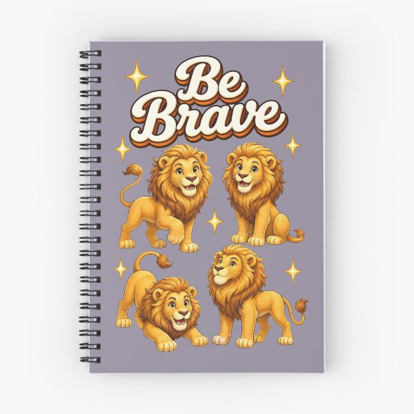 Item preview, Be Brave – Four Lions Bold Motivational Cartoon Design designed and sold by Cartoon art with a purpose ❤️ Supporting Althea’s friends .