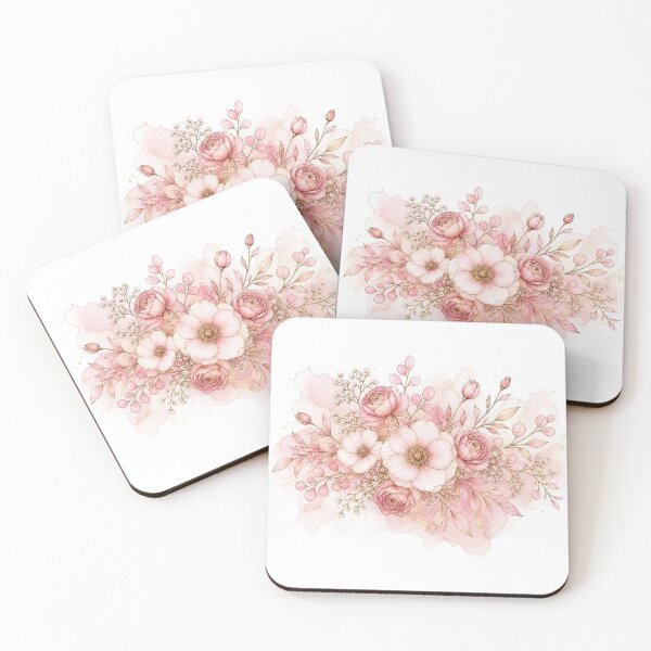 Item preview, Blush Pink Rose Digital Watercolor Bouquet designed and sold by AneissPiaf.
