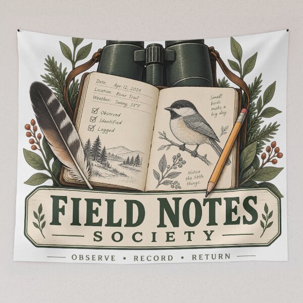 Item preview, Field Notes Society Modern Birding Nature Journal designed and sold by FindYouByZ.