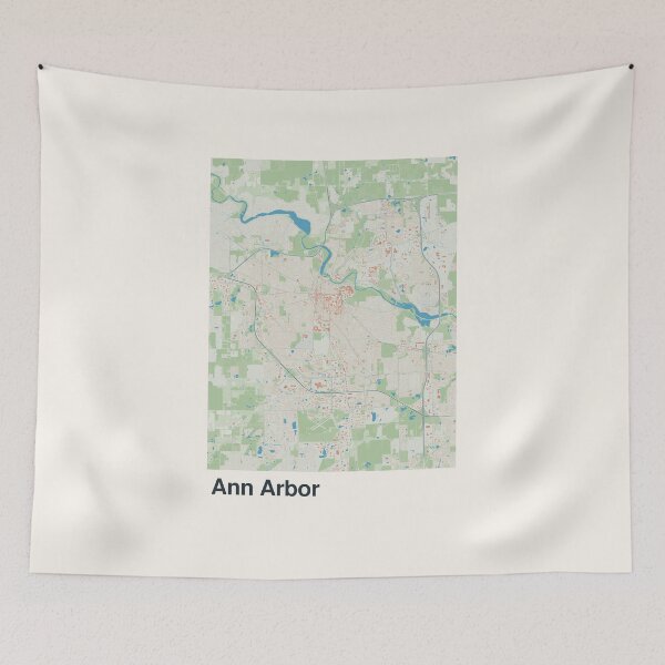 Item preview, Ann Arbor Minimalistic Map Art designed and sold by MapsNerd.