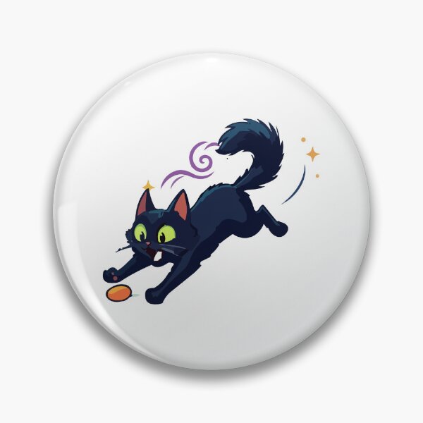 Item preview, Funny Hyperactive Black Cat Zoomies – Playful Kitten Art designed and sold by KMKDesignStudio.
