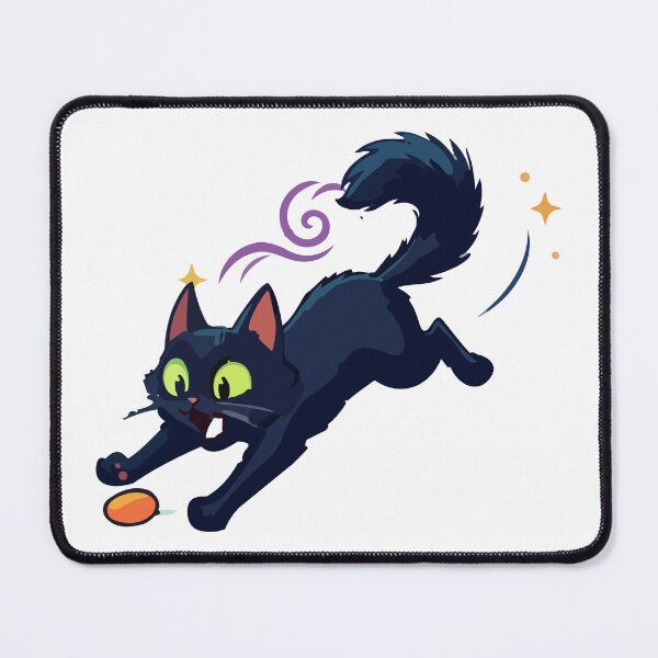 Item preview, Funny Hyperactive Black Cat Zoomies – Playful Kitten Art designed and sold by KMKDesignStudio.