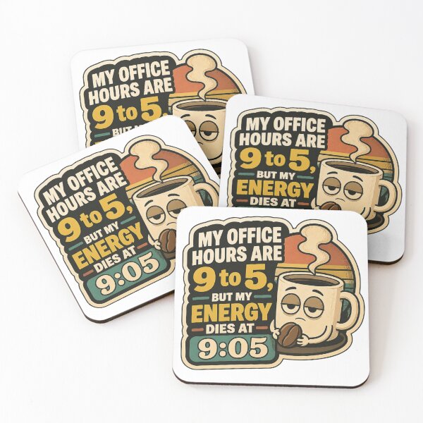Item preview, Funny Work Coffee Sticker - Energy Dies at 905 Retro Humor designed and sold by Brain shot.