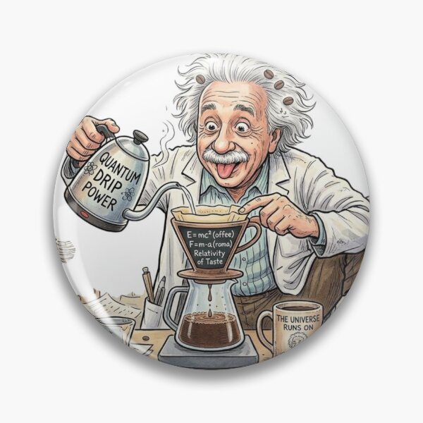 Item preview, Einstein making coffee in a V60 designed and sold by dehosteleria.