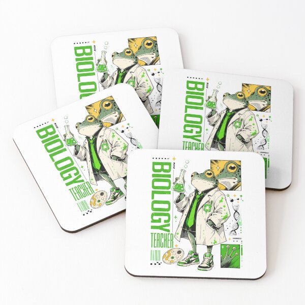 Item preview, Cool Green Frog Biology Teacher - Funny Science Nerd & Lab Scientist Comic Art designed and sold by illeN-Art-World.
