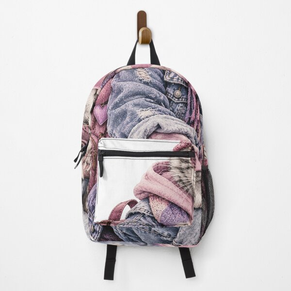 Item preview, Trendy Pink Streetwear Cat Design designed and sold by Gold Turtle Lina.