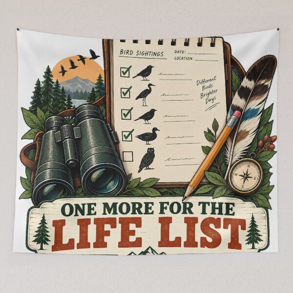 Item preview, One More for the Life List Modern Birder Field Journal designed and sold by FindYouByZ.