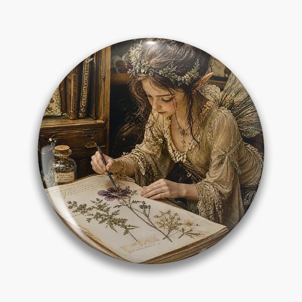 Item preview, Antique Herbarium Fairy Botanical Study designed and sold by Storybook Botanica.