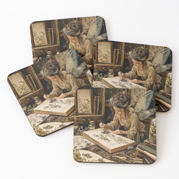 Item preview, Antique Herbarium Fairy Botanical Study designed and sold by Storybook Botanica.