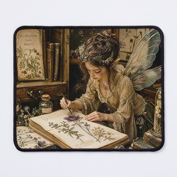 Item preview, Antique Herbarium Fairy Botanical Study designed and sold by Storybook Botanica.