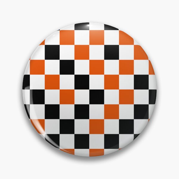 Item preview, Orange Black White Checkered Pattern Design   designed and sold by PatternTitan.