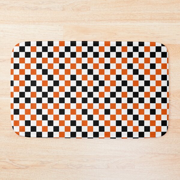 Item preview, Orange Black White Checkered Pattern Design   designed and sold by PatternTitan.