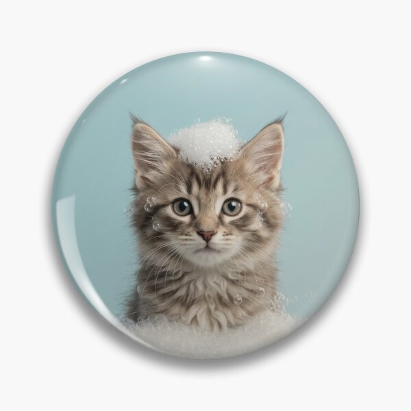 Item preview, Baby Kurilian Bobtail Bubble Bath Nursery Bathroom Art designed and sold by LazyOwlStore.