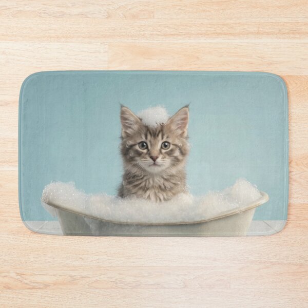 Item preview, Baby Kurilian Bobtail Bubble Bath Nursery Bathroom Art designed and sold by LazyOwlStore.