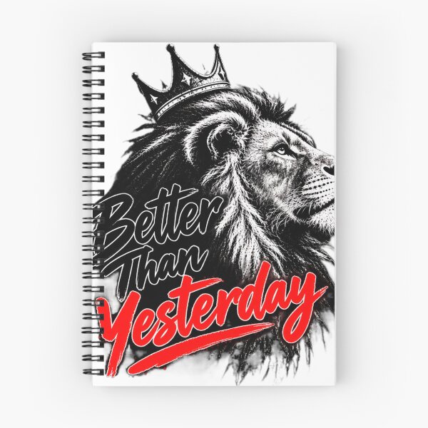 Item preview, Better Than Yesterday - Royal Lion Strength & Mindset Graphic designed and sold by Oulmaghjoum.