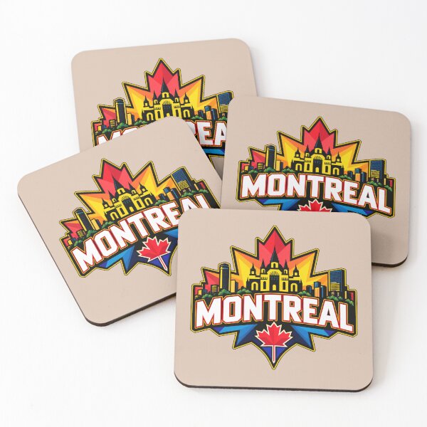 Item preview, Montreal, Quebec, Canada - Skyline Maple Leaf Design designed and sold by Myra365Art.